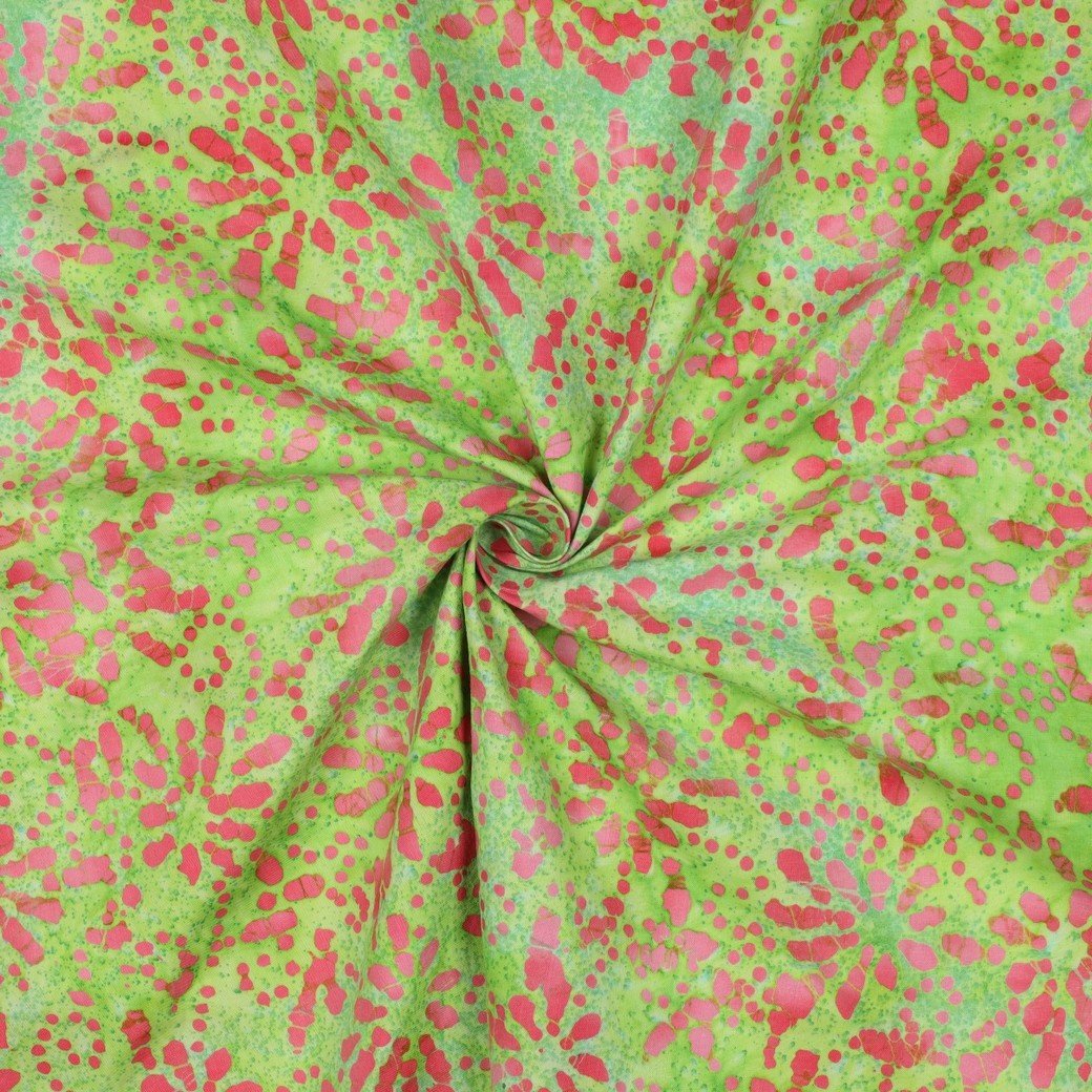 Handcrafted Batik Katoen Lime – Uniek, Ambachtelijk & 100% Katoen