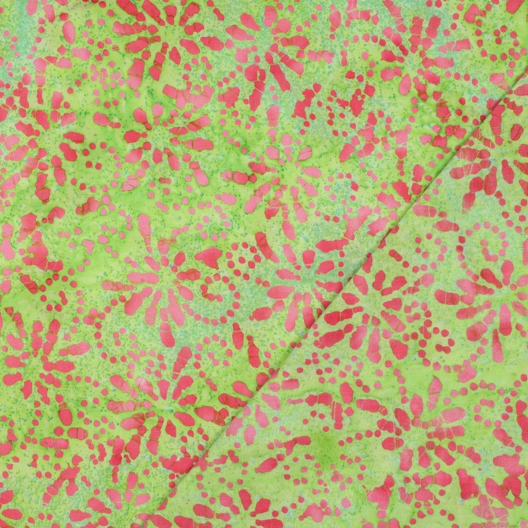 Handcrafted Batik Katoen Lime – Uniek, Ambachtelijk & 100% Katoen