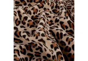 Nicky Velours Stof Panter – Beige