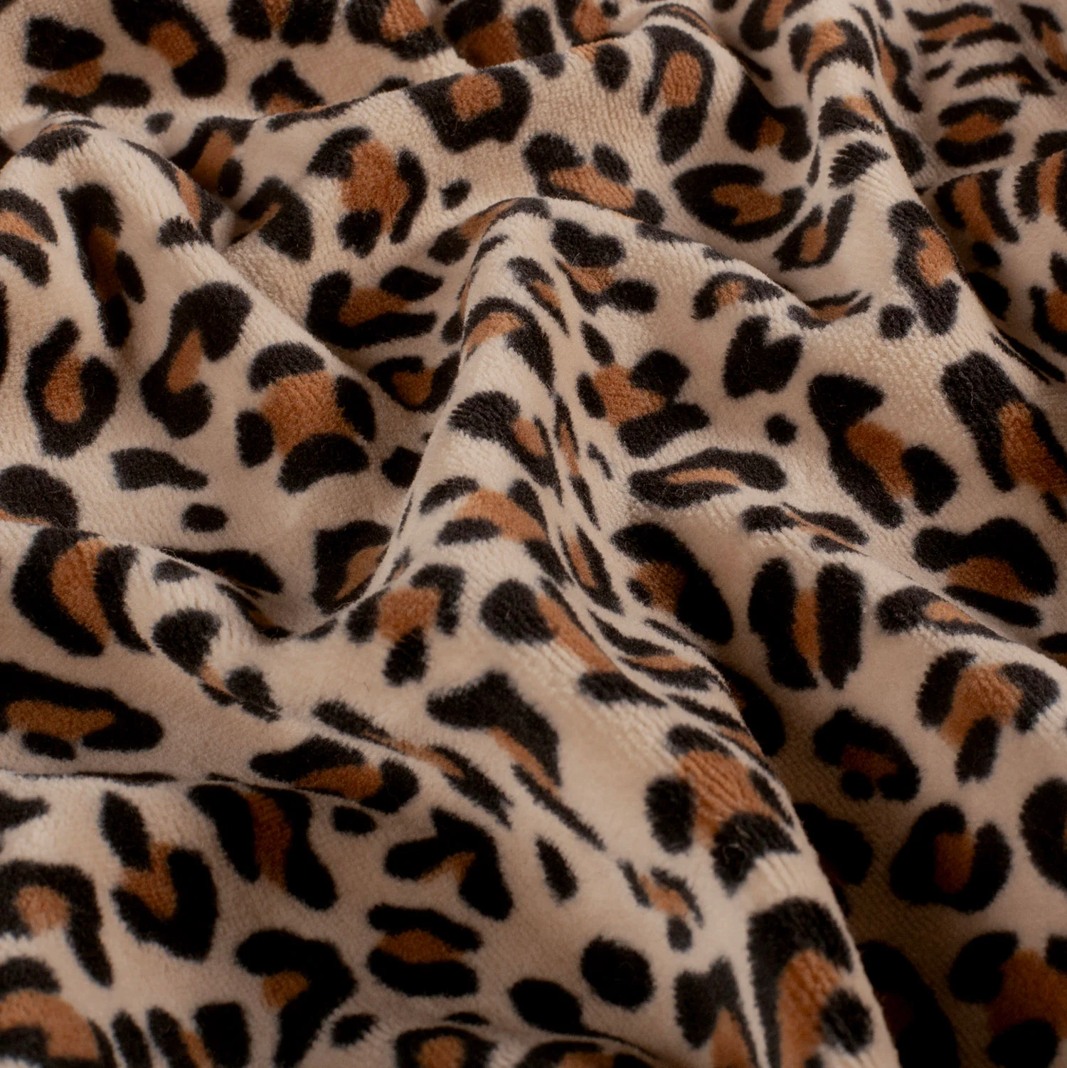 Nicky Velours Panter Beige – Zacht, Stoer & Rekbaar