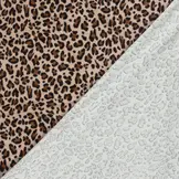 Nicky Velours Panter Beige – Zacht, Stoer & Rekbaar