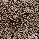 Nicky Velours Panter Beige – Zacht, Stoer & Rekbaar