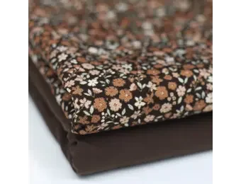 Jersey Katoen Digitale Print - Mooie Bloem Bruin