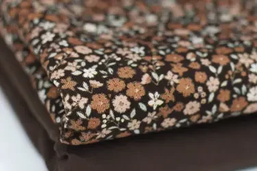 Jersey Katoen Digitale Print - Mooie Bloem Bruin