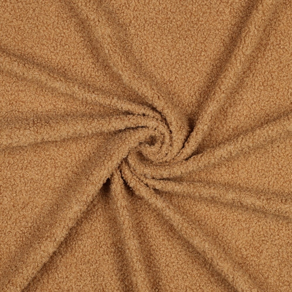 Teddy Fur Stof Camel - Zacht & Warm voor Mode en Decoratie