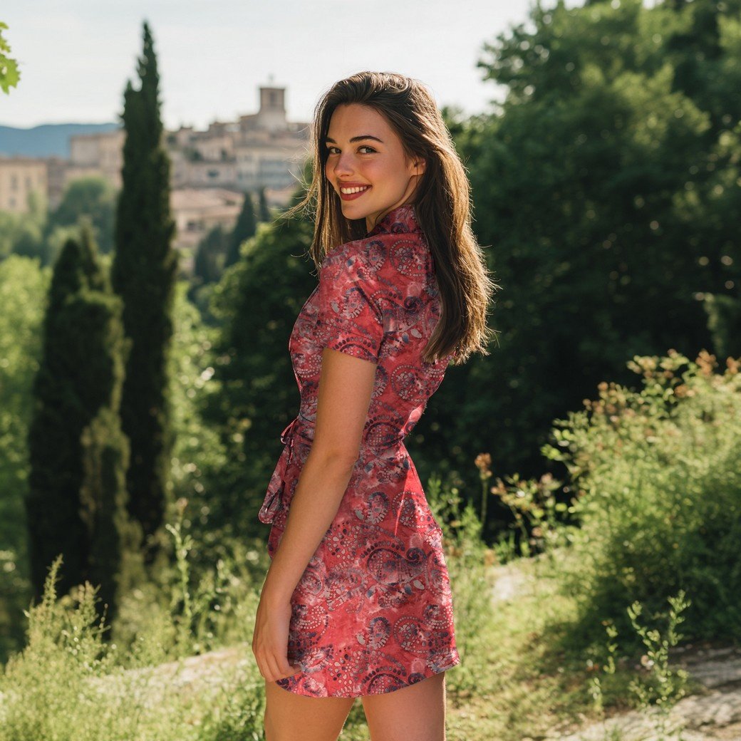 Handcrafted Batik Katoen Donker Rood – Ambachtelijk & Uniek