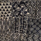 Handcrafted Batik Katoen – Donkerblauw Patchwork