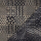 Handcrafted Batik Katoen – Donkerblauw Patchwork