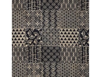 Handcrafted Batik Katoen – Donkerblauw Patchwork