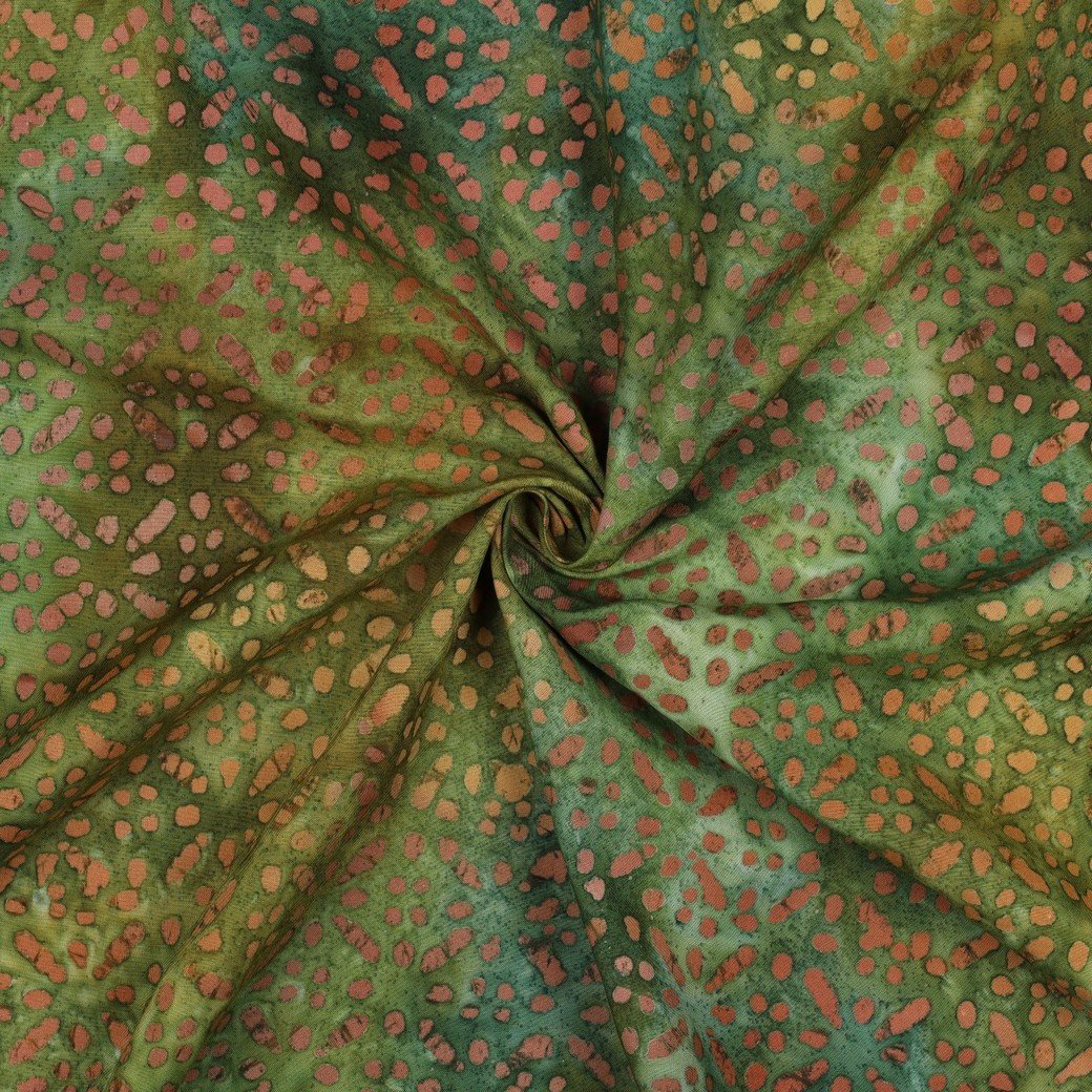 Handcrafted Batik Viscose Groen – Zacht, Soepel & Uniek