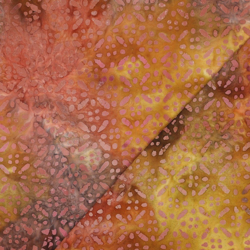 Handcrafted Batik Viscose Geel – Zacht, Soepel & Uniek