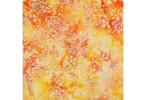 Handcrafted Batik Viscose Stof – Sunrise Geel