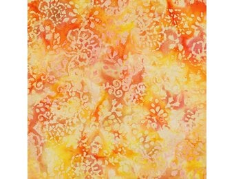 Handcrafted Batik Viscose Stof – Sunrise Geel