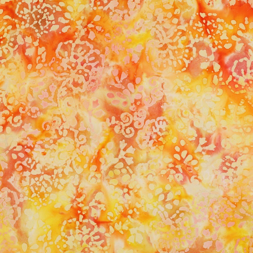 Handcrafted Batik Viscose Sunrise Geel – Zacht, Soepel & Uniek