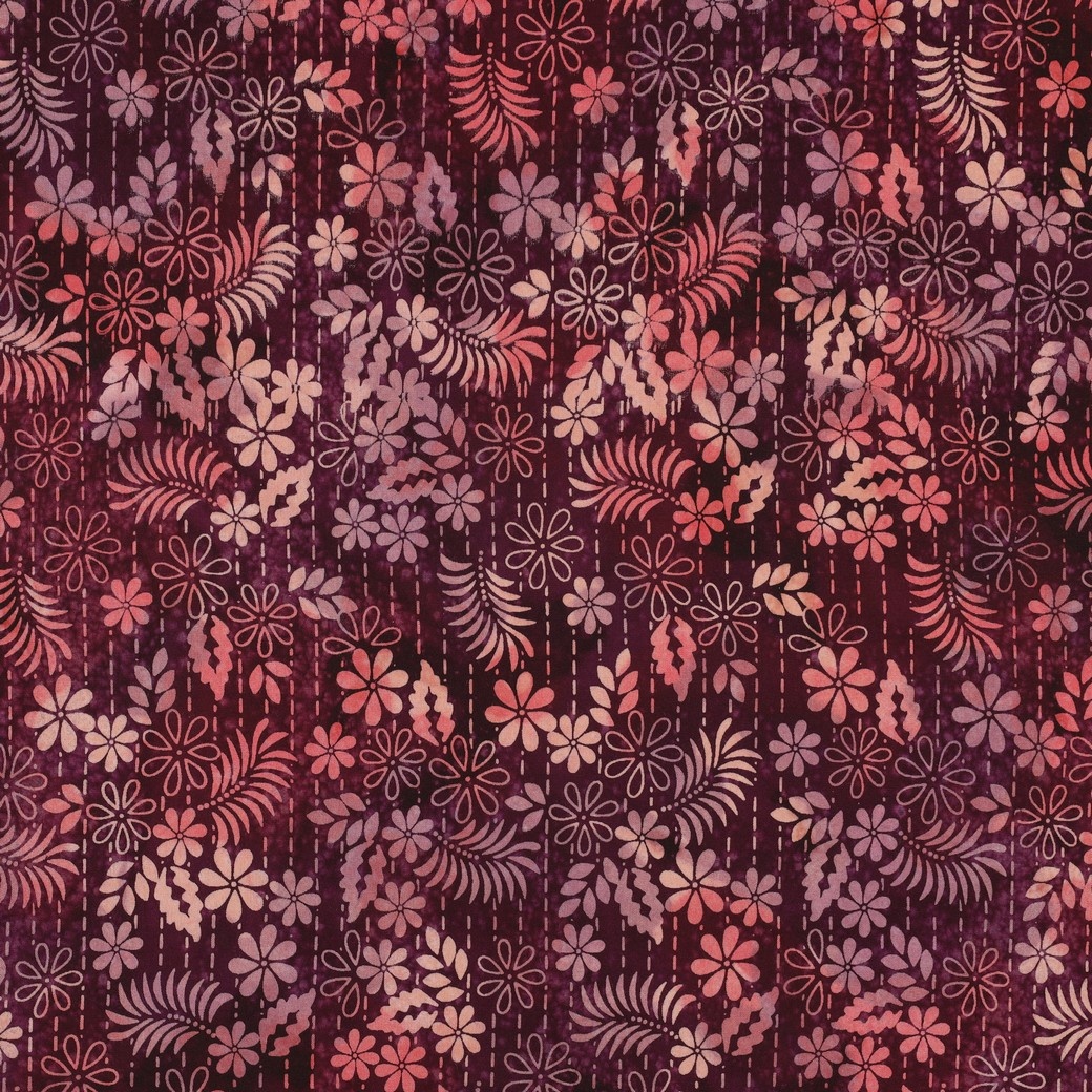 Handcrafted Batik Viscose Cerise – Zacht, Soepel & Uniek
