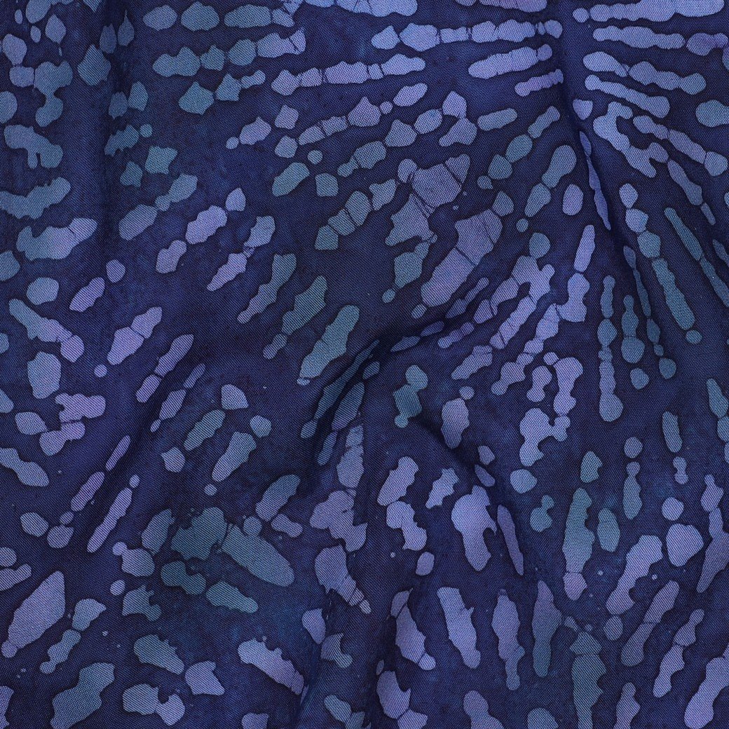 Handcrafted Batik Viscose Indigo Blauw Starburst – Soepel & Uniek