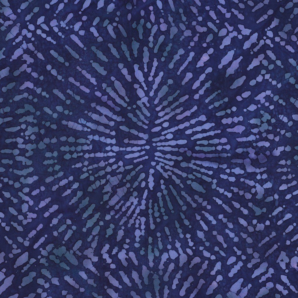 Handcrafted Batik Viscose Indigo Blauw Starburst – Soepel & Uniek
