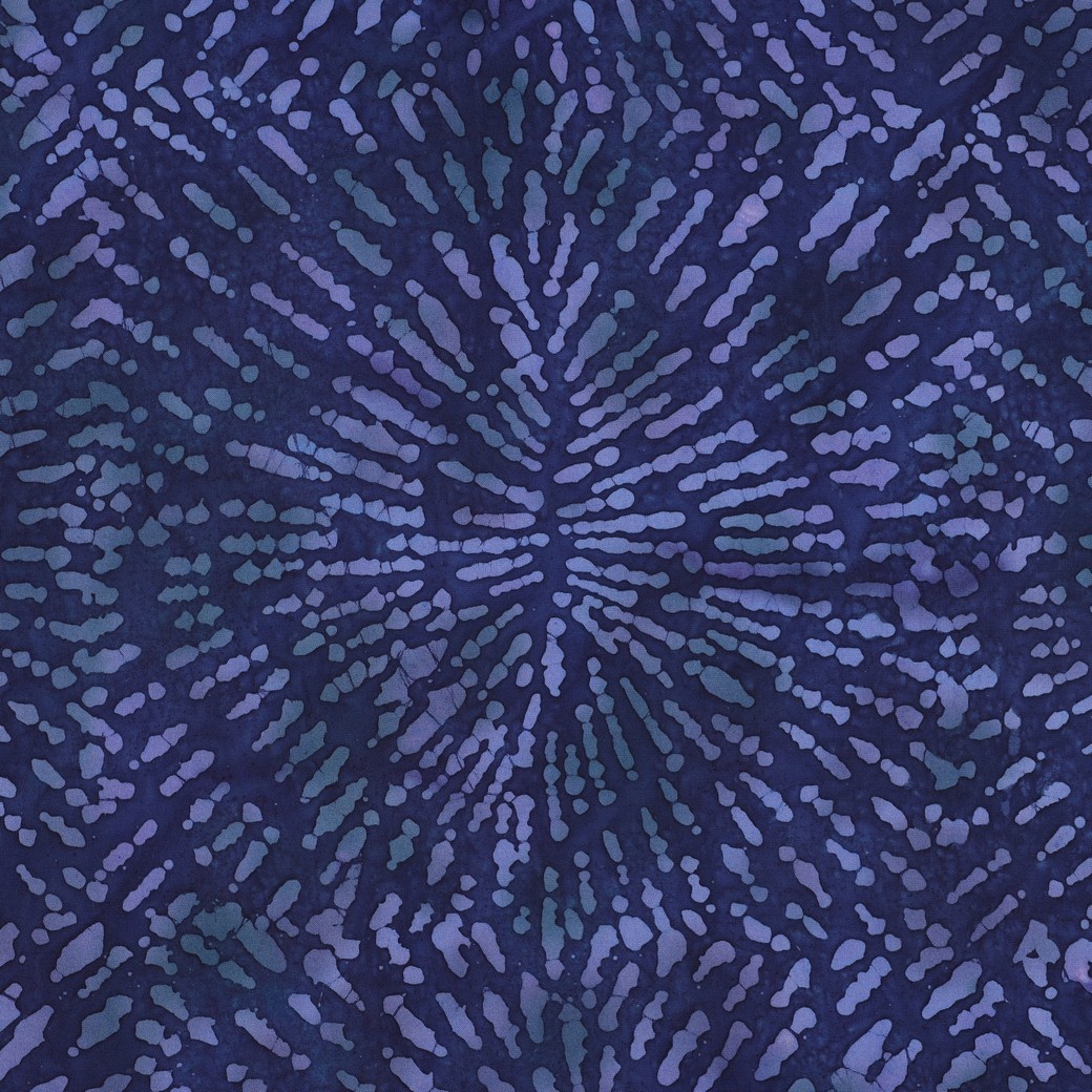 Handcrafted Batik Viscose Indigo Blauw Starburst – Soepel & Uniek