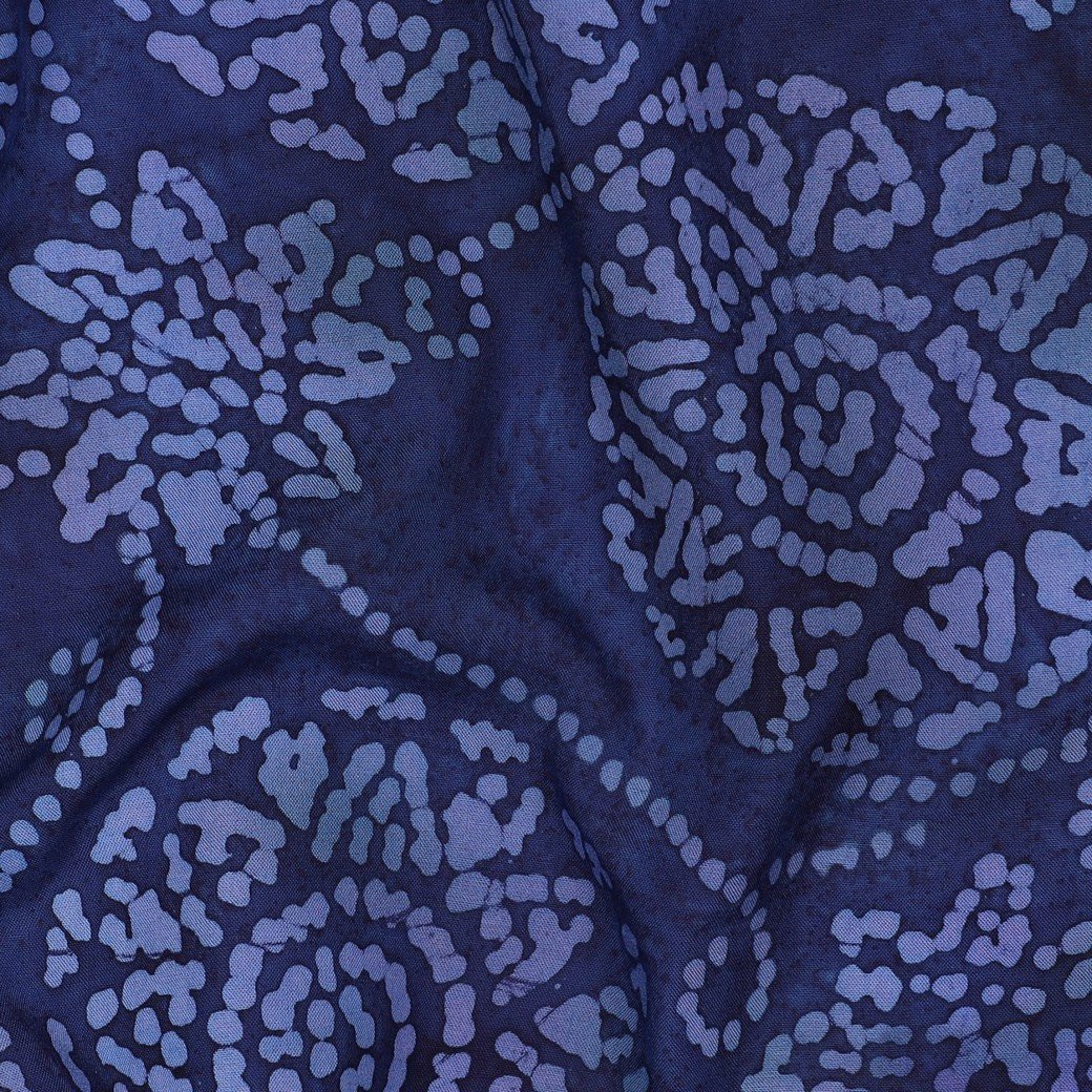 Handcrafted Batik Viscose Indigo Blauw Mandala – Soepel & Uniek