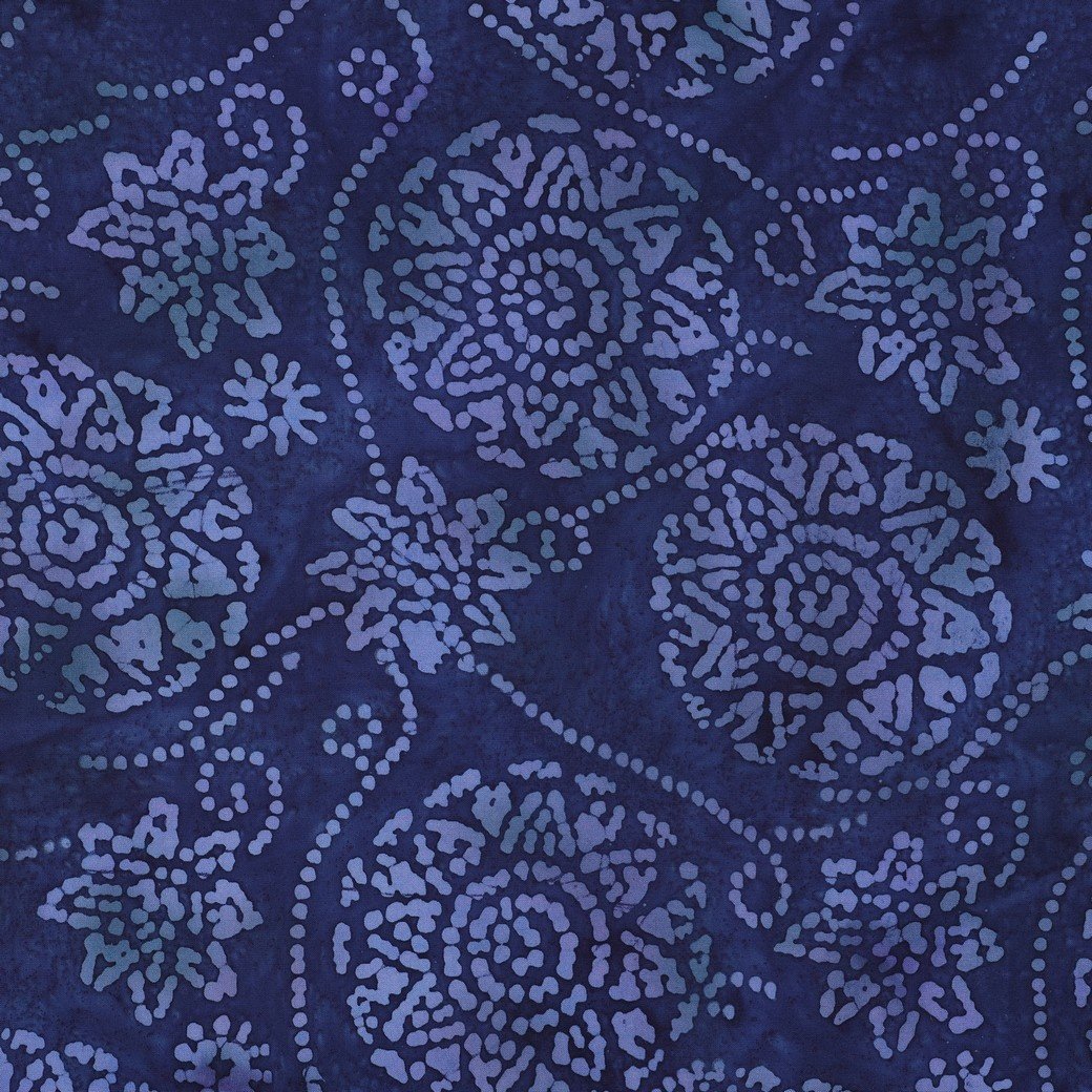Handcrafted Batik Viscose Indigo Blauw Mandala – Soepel & Uniek