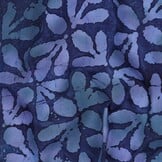 Batik Viscose Indigo Blauw Bladprint – Zacht & Soepel