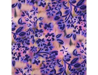 Katoen Satijn Stof Bloemen – Paars