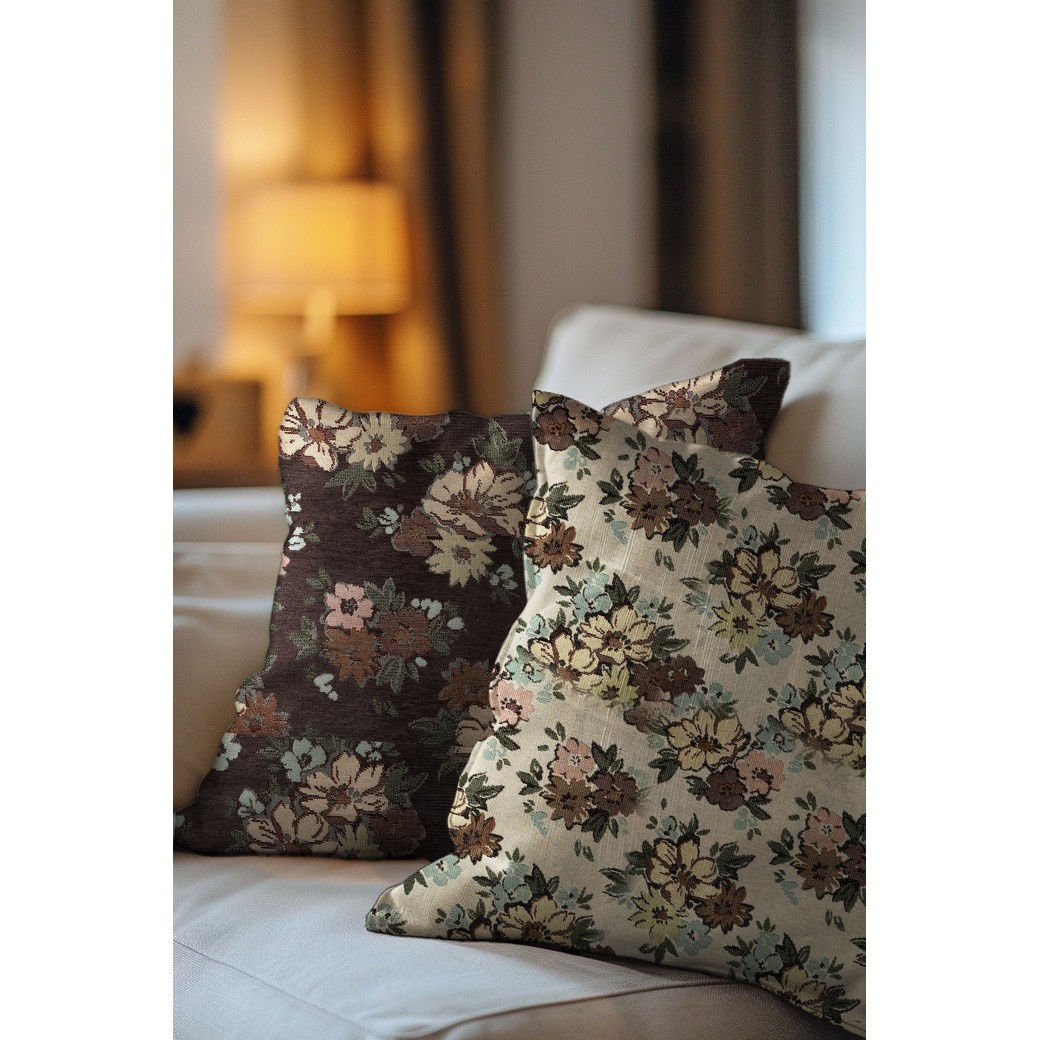 Gobelinstof – Chenille Flowers Zwart – Sterk, Stijlvol & Vintage