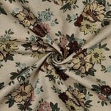 Gobelinstof – Chenille Flowers Sand – Sterk, Stijlvol & Vintage