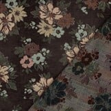 Gobelinstof – Chenille Flowers Bruin – Sterk, Stijlvol & Vintage