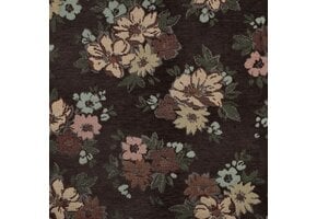 Gobelinstof – Chenille Flowers Bruin