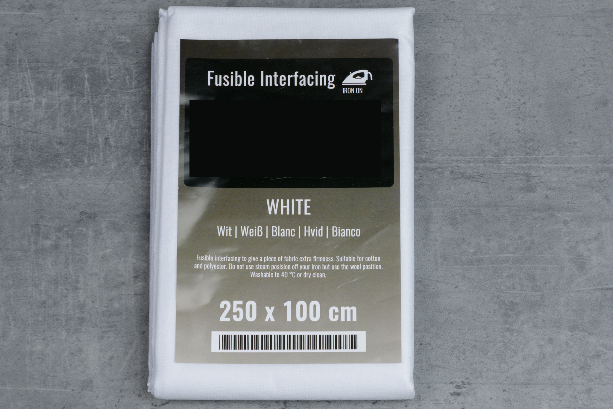 Vliesstof Pakje Wit 2,50 x 1 Meter