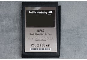 Vliesstof Pakje Zwart 2,50 x 1 Meter