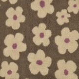 Teddy Stof Bloemen - Taupe/Beige