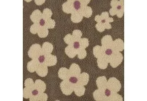 Teddy Stof Bloemen - Taupe/Beige