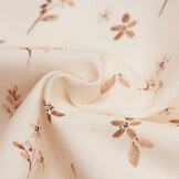 Jersey Katoen Digitale Print - Gezellige Bloem Beige