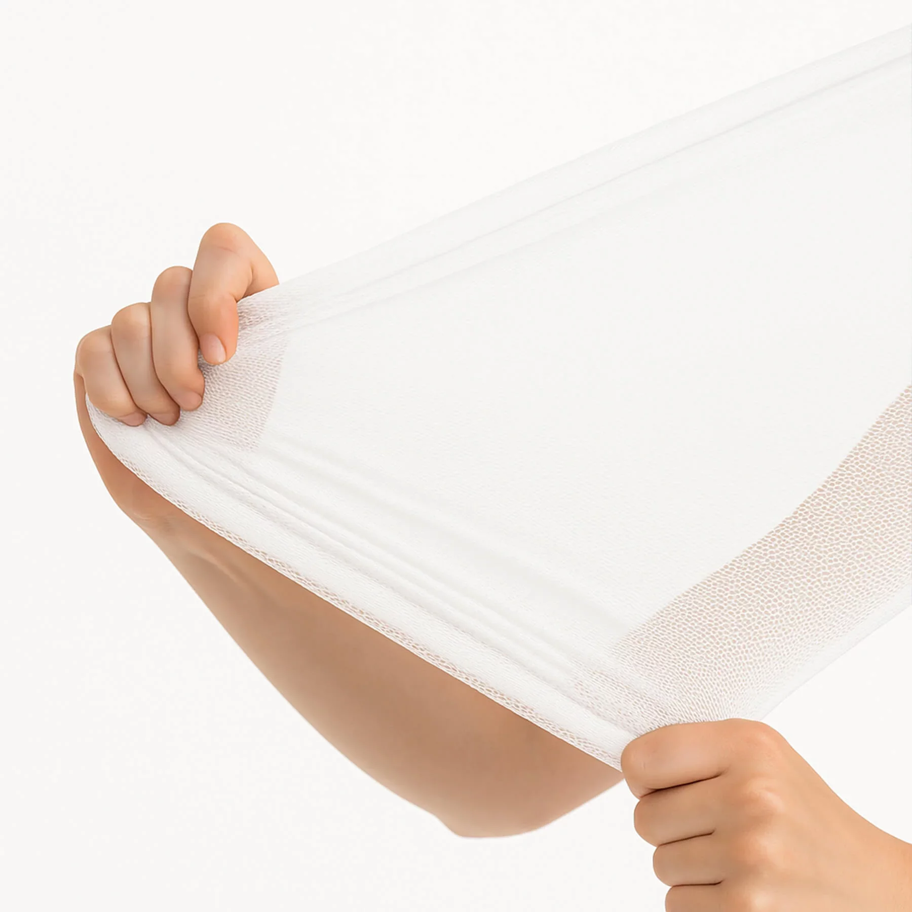 Mesh Stof Stretch Ecru – Licht, Ademend & Super Elastisch