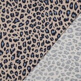 Linnen Viscose Stof Dierenprint Camel