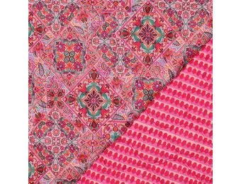 Stepped Voile Katoen Patchwork – Roze