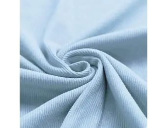 Rib Jersey Stof Licht Blauw
