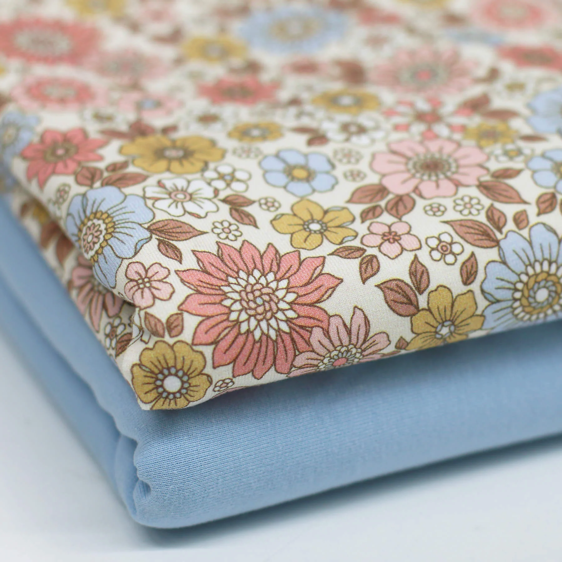 Jersey Katoen Digitale Print - Lente Sterbloem