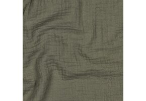 Baby Cotton – Mousseline Stof – Donker Mosgroen