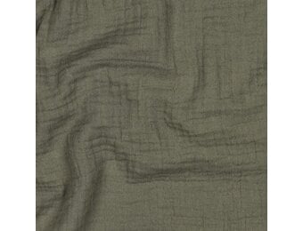 Baby Cotton – Mousseline Stof – Donker Mosgroen