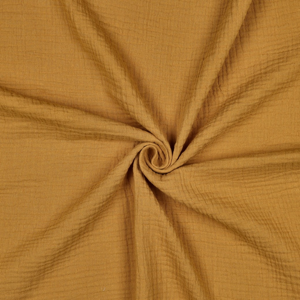 Hydrofiel Stof Donker Oker – Zacht, Ademend & Oeko-Tex