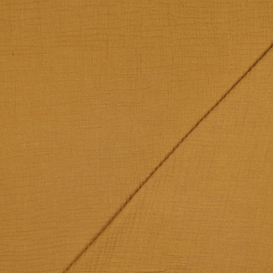Hydrofiel Stof Donker Oker – Zacht, Ademend & Oeko-Tex