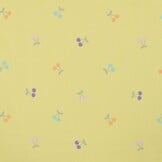 Jersey Katoen Stof Kersjes Zacht Geel – Zacht, Rekbaar & Ademend