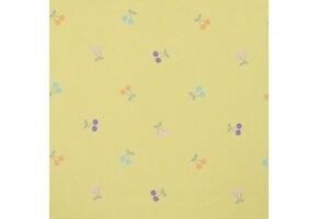 Jersey Katoen Stof – Kersjes Zacht Geel