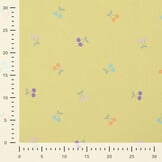 Jersey Katoen Stof Kersjes Zacht Geel – Zacht, Rekbaar & Ademend