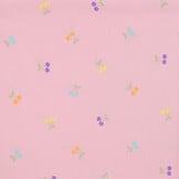 Jersey Katoen Stof Kersjes Roze – Zacht, Rekbaar & Ademend