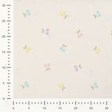 Jersey Katoen Stof Kersjes Ecru – Zacht, Rekbaar & Ademend