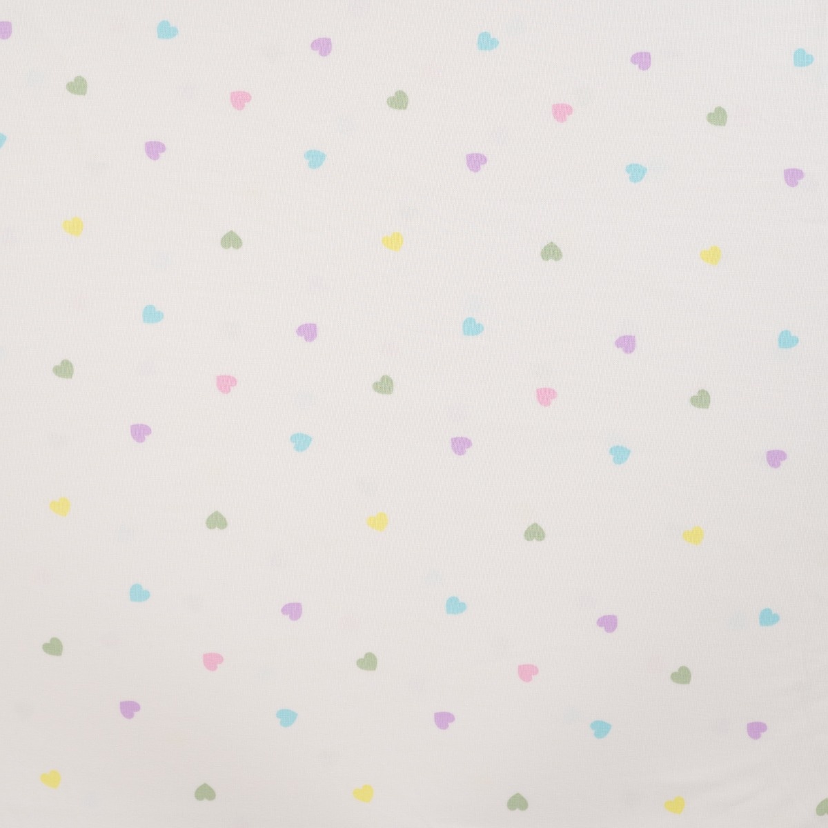 Jersey Katoen Stof Hartjes Ecru – Zacht, Rekbaar & Ademend